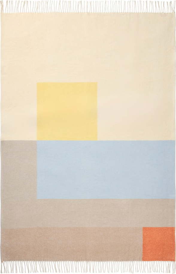 Žluto-modrá deka 125x190 cm Brick – Mette Ditmer Denmark Mette Ditmer Denmark