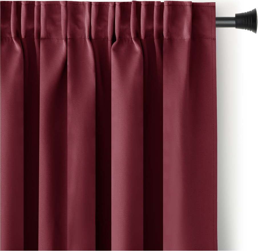 Vínový zatemňovací termo závěs 140x270 cm Pleat – Restilo Restilo
