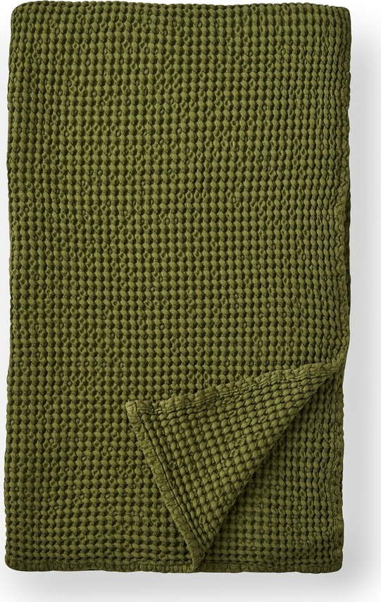 Zelená bavlněná deka 150x200 cm Jaipur Chunky Waffle – Pineapple Elephant Pineapple Elephant