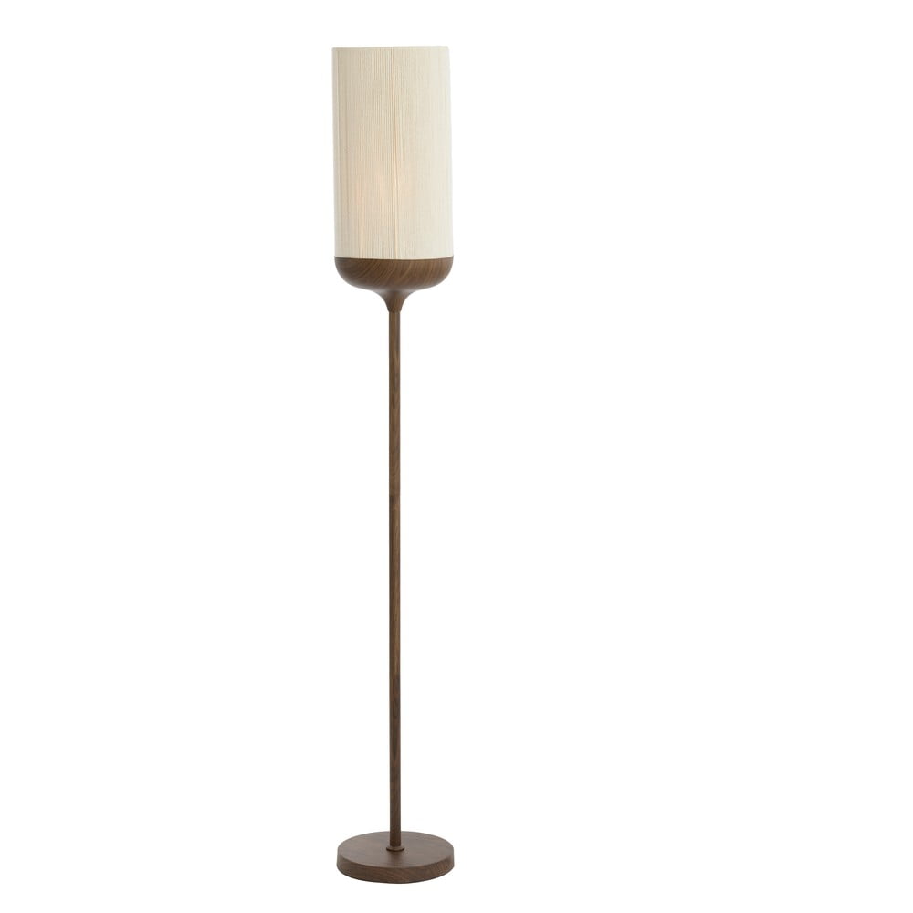 Tmavě hnědá stojací lampa s textilním stínidlem (výška 159 cm) Dania – Light & Living Light & Living