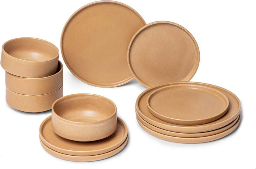 12dílná sada cihlově oranžového kameninového nádobí Bonami Selection Malia Bonami Selection