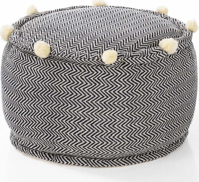 Černo-bílý taburet Canazei – Tomasucci Tomasucci