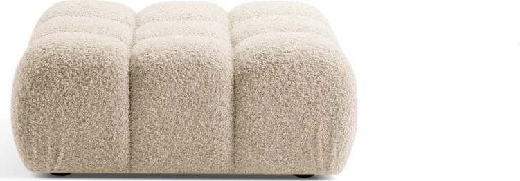 Béžová modulární podnožka z textilie bouclé Bellis – Micadoni Home Micadoni