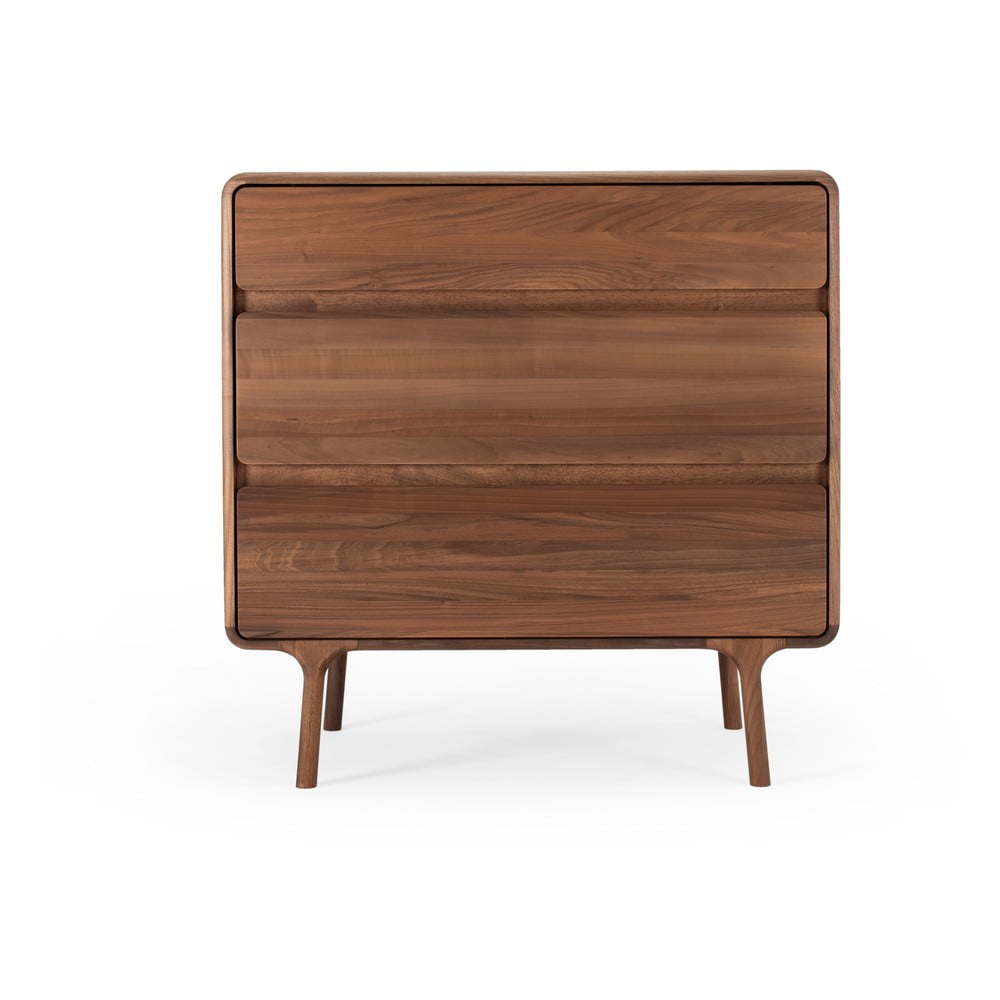 Hnědá komoda z ořechového dřeva 90x90x45 cm Fawn – Gazzda Gazzda