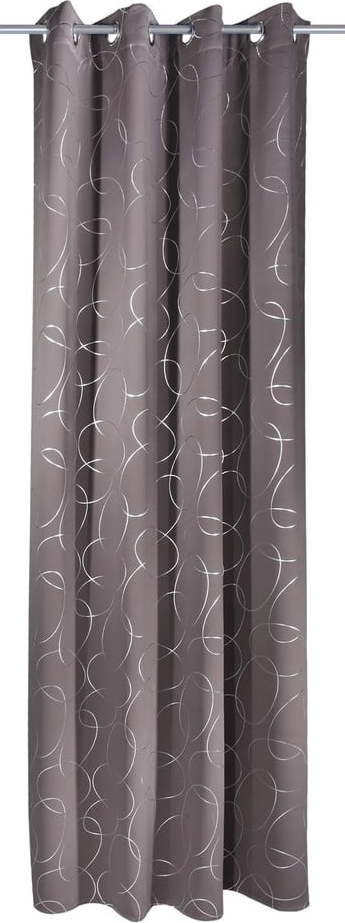 Tmavě šedý závěs 135x245 cm Circles – Sehlbach Sehlbach