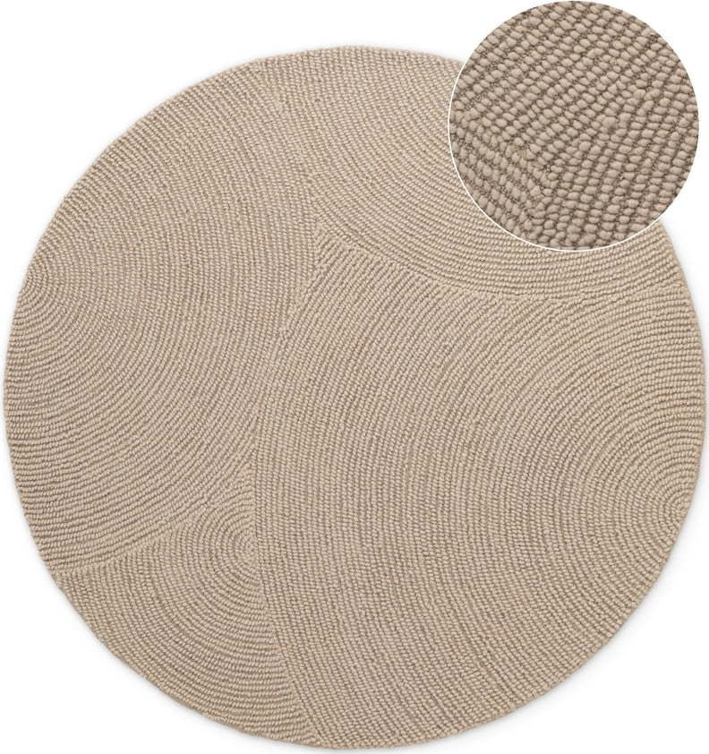 Béžový ručně tkaný vlněný kulatý koberec ø 120 cm Eleni Light Beige – Hanse Home Hanse Home