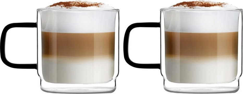 Sada 2 dvoustěnných hrnků Vialli Design Carbon