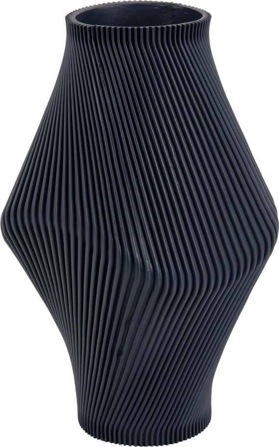 Tmavě modrá váza z polyresinu (výška 30 cm) Twisted Rib – PT LIVING PT LIVING