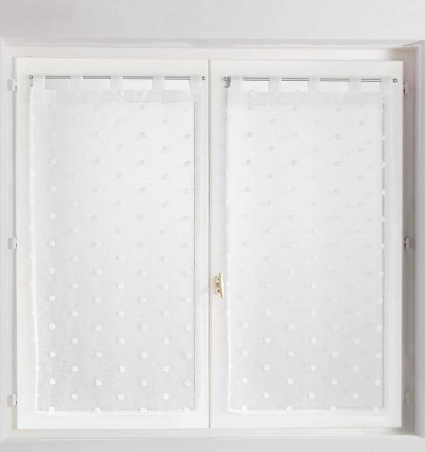 Bílá záclona 60x120 cm Pompinou – douceur d'intérieur Douceur d intérieur