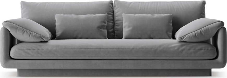 Světle šedá sametová pohovka 220 cm Torino – Micadoni Micadoni