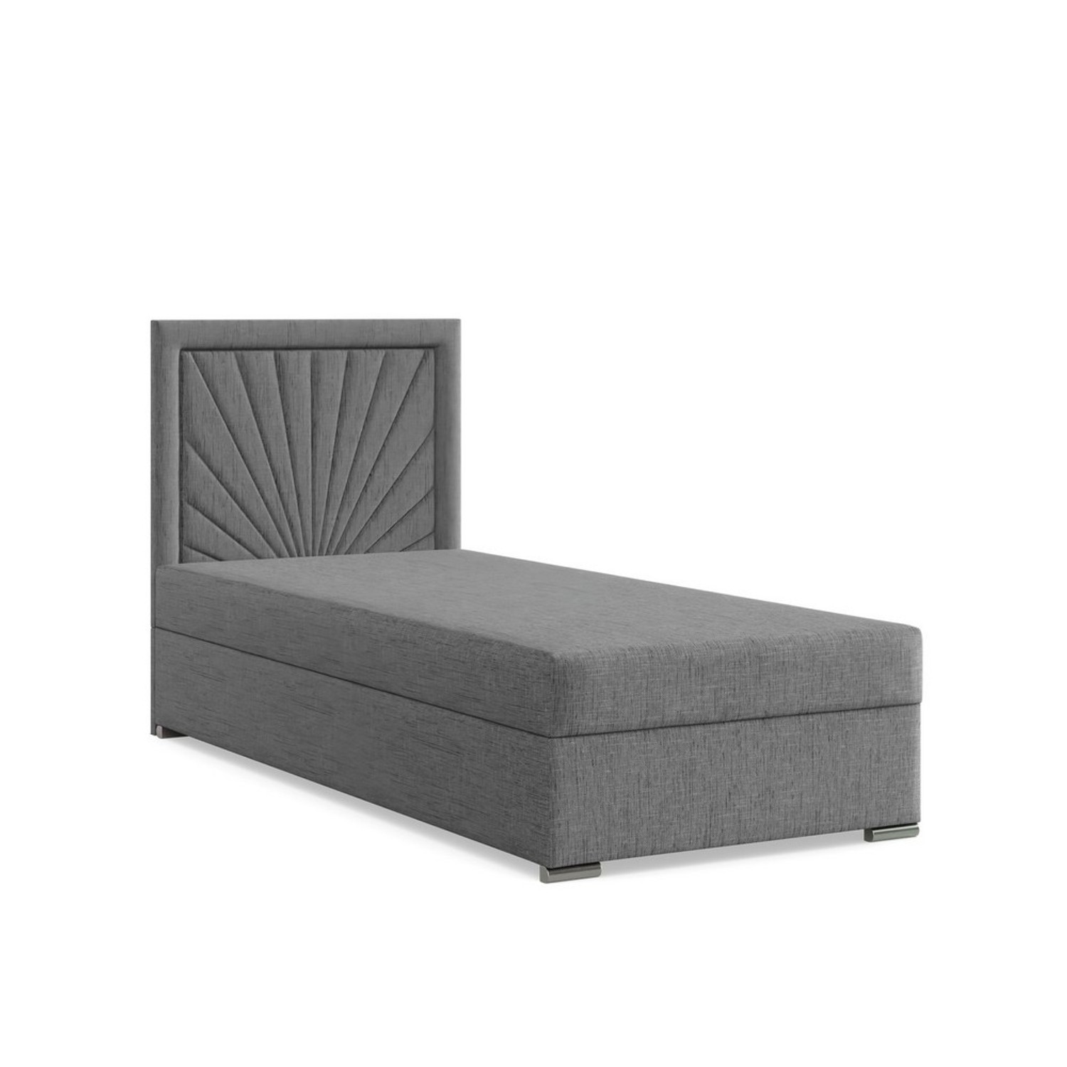 Čalouněná postel VINCENZA 90x200 cm s pružinovou matrací Šedá SG nabytek