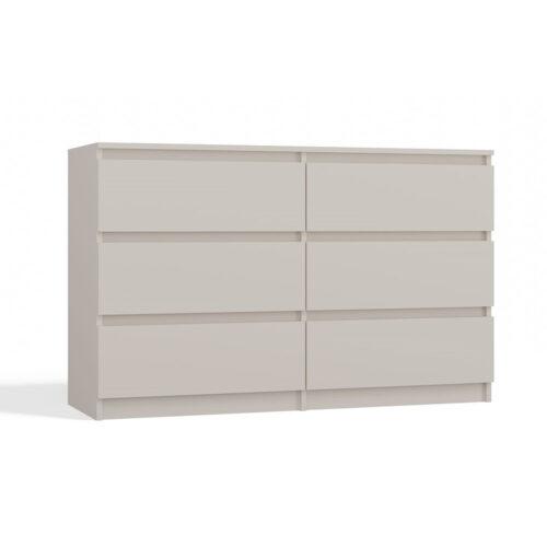 Komoda Malva 6 zásuvek 120 - béžová TOP Nábytek