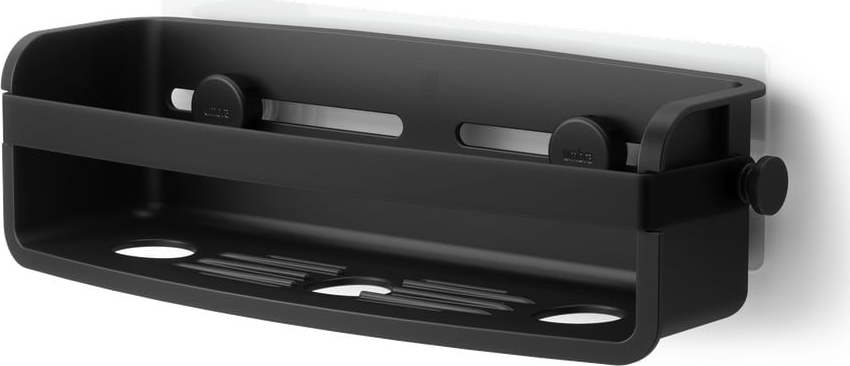 Černá plastová koupelnová polička bez vrtání Flex Adhesive – Umbra Umbra