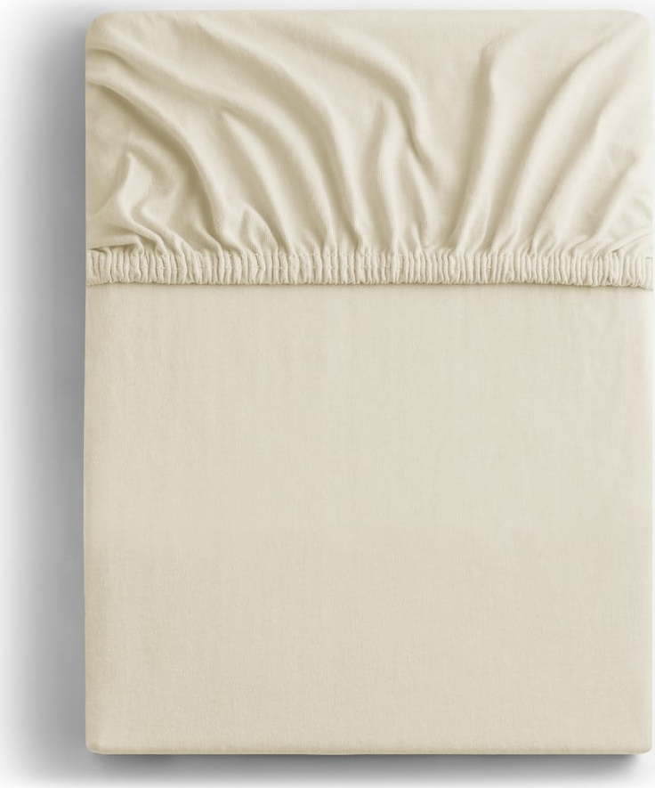 Béžové napínací prostěradlo jersey 160x200 cm Amber – DecoKing Restilo