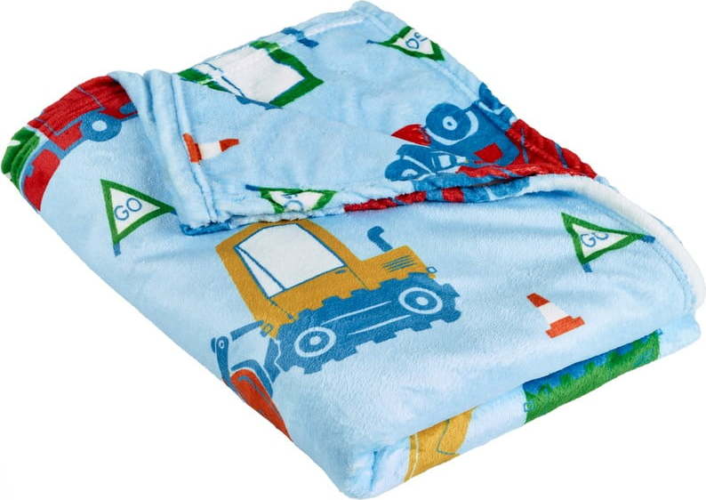 Modrá fleecová dětská deka 130x170 cm Digger Dreams – Catherine Lansfield Catherine Lansfield