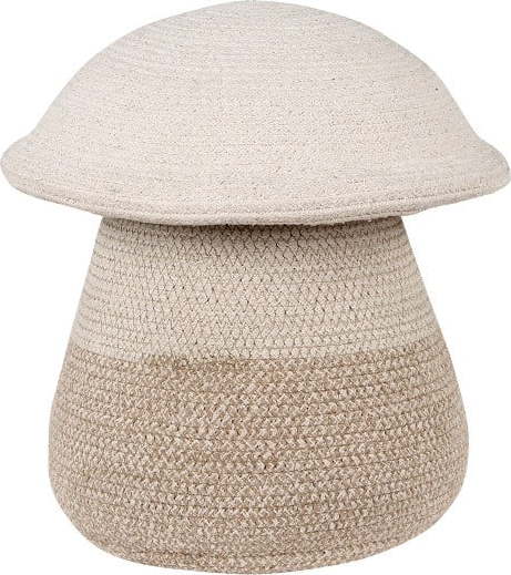 Béžový látkový dětský koš na hračky ø 33x38 cm Mama Mushroom – Lorena Canals Lorena Canals