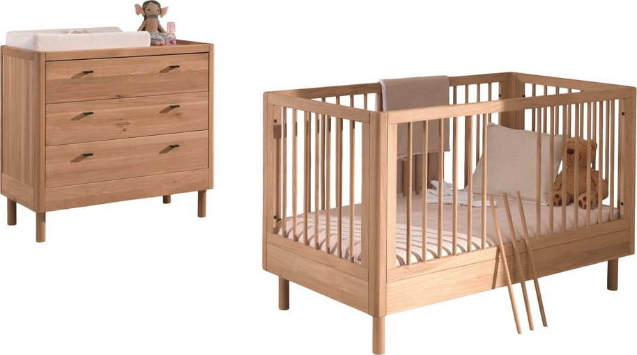 Set dětského nábytku z dubového dřeva 2 ks Forrest – Vipack Vipack