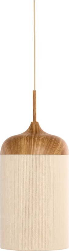Závěsné svítidlo v přírodní barvě s textilním stínidlem ø 16 cm Dania – Light & Living Light & Living