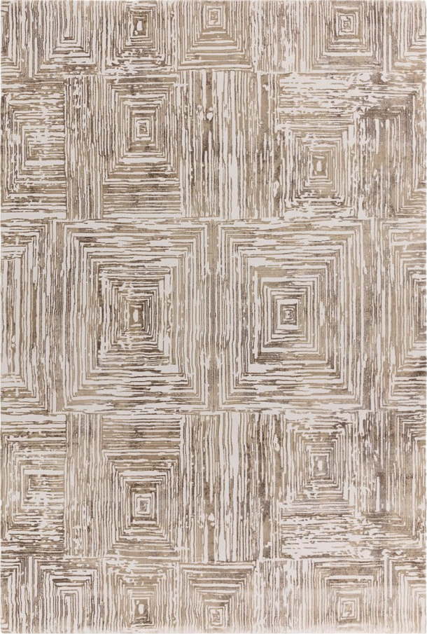 Béžový koberec 200x290 cm Kuza Lines Beige – Asiatic Carpets Asiatic Carpets