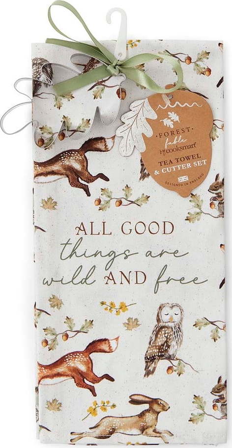 Bavlněná utěrka s vykrajovátkem v sadě 2 ks 45x65 cm Forest Fable – Cooksmart ® Cooksmart