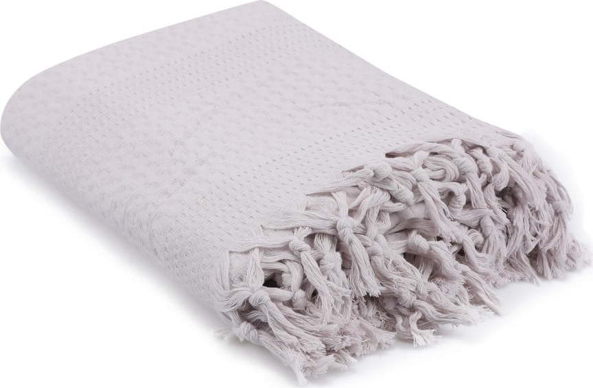 Béžový bavlněný přehoz 220x240 cm Pique – Mijolnir Mijolnir