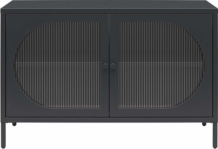 Černá kovová vitrína 100x64x40 cm Luna – Støraa Støraa