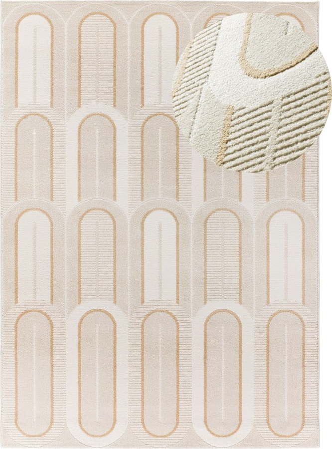 Krémový koberec 133x190 cm Flora – Universal Universal