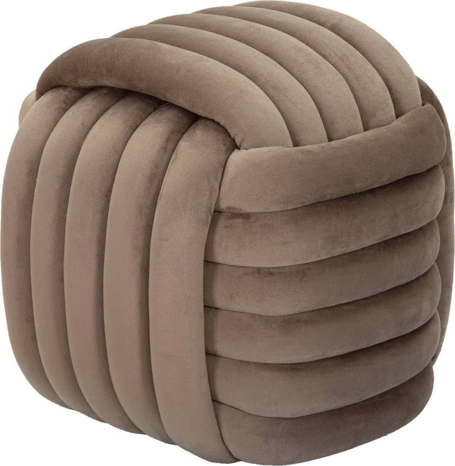 Šedohnědý sametový taburet Softy – Mauro Ferretti Mauro Ferretti