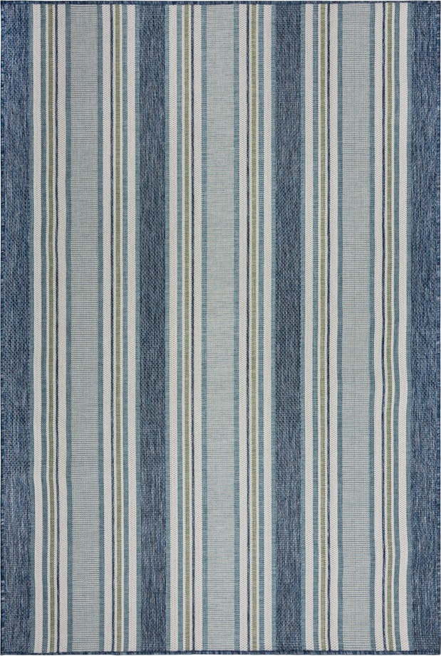 Vnitřní a venkovní koberec zelenomodrý 200x290 cm Roma Stripe – Flair Rugs Flair Rugs