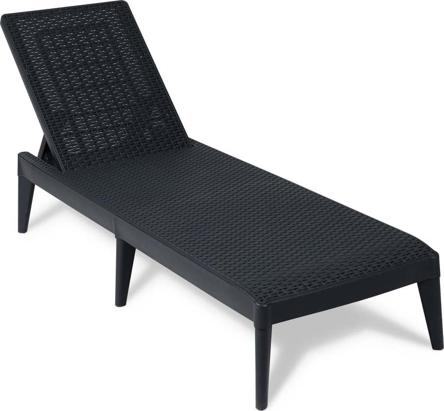 Černé zahradní lehátko z umělého ratanu Numana – Toomax TOOMAX