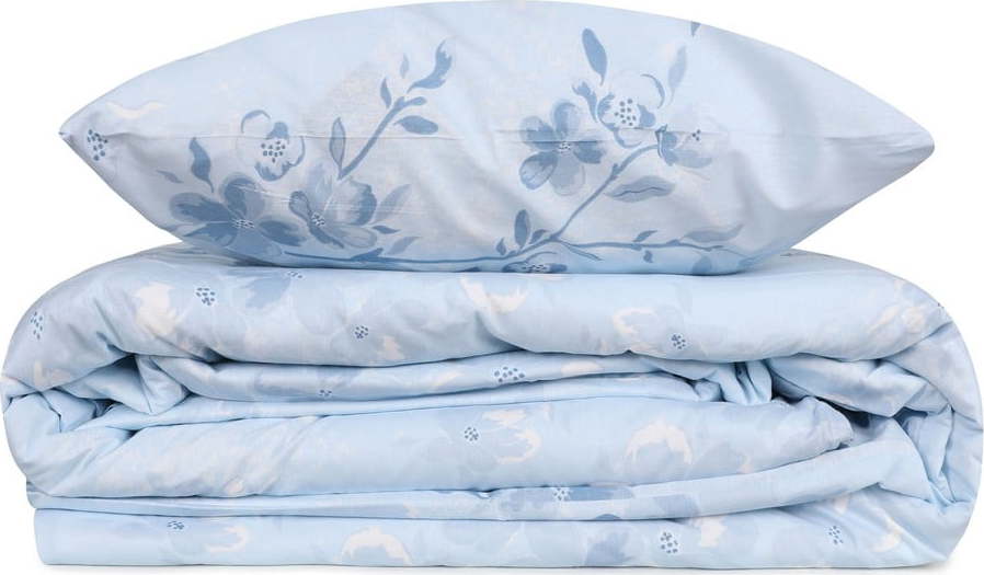 Světle modré povlečení na jednolůžko z bavlny Renforcé 140x200 cm Elena – Mijolnir Mijolnir