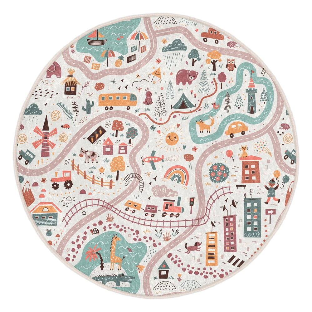 Pratelný dětský hrací koberec ø150 cm Furry World – Mila Home Mila Home