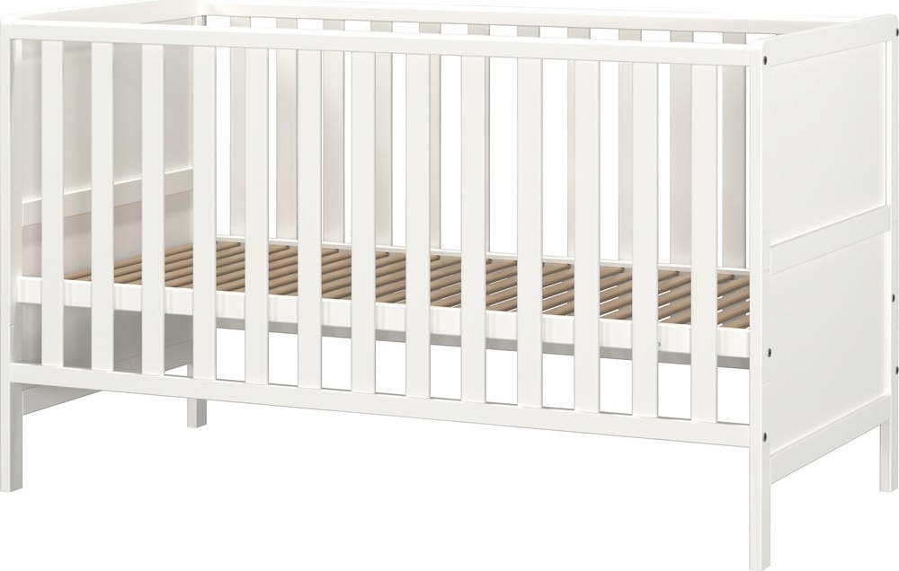 Bílá postýlka z masivního dřeva 70x140 cm Alkmaar – Germania Germania