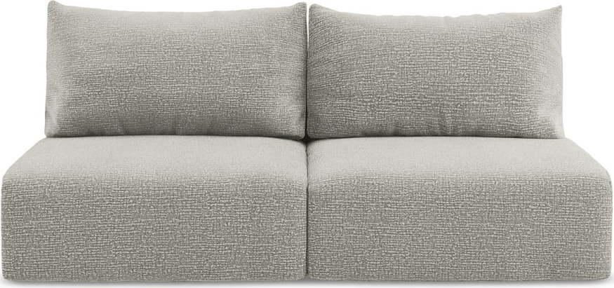 Světle šedá rozkládací/s úložným prostorem pohovka 216 cm Kalena – Makamii Makamii