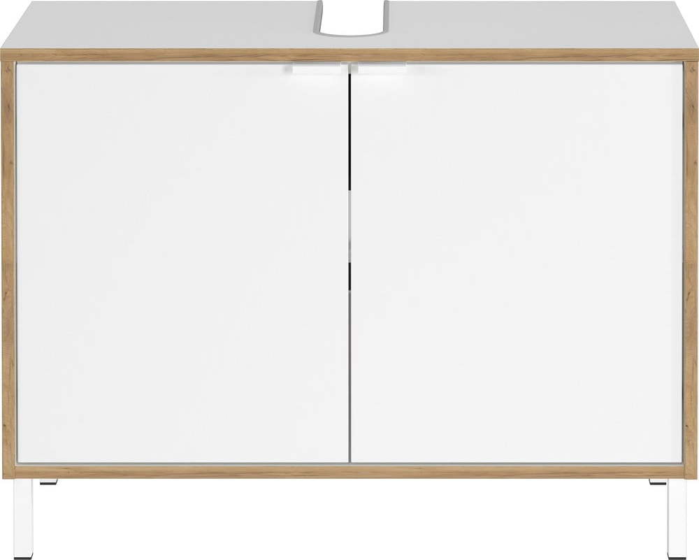 Bílá vysoká skříňka pod umyvadlo 80x60 cm Topeka – Germania Germania