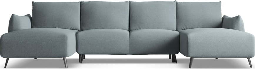 Světle modrá rohová pohovka Malie – Makamii Makamii