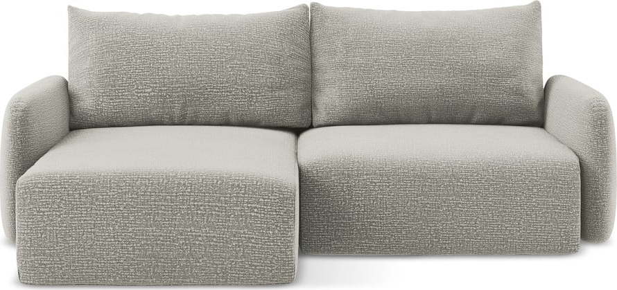 Světle šedá rozkládací/s úložným prostorem rohová pohovka (levý roh) Kalena – Makamii Makamii