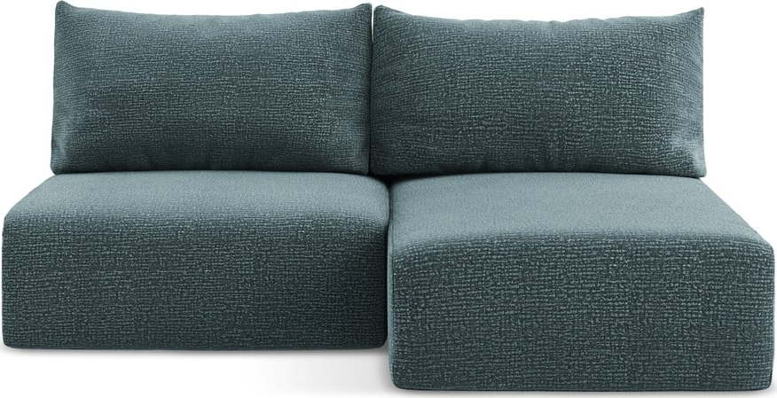 Tyrkysová rozkládací/s úložným prostorem rohová pohovka (pravý roh) Kalena – Makamii Makamii