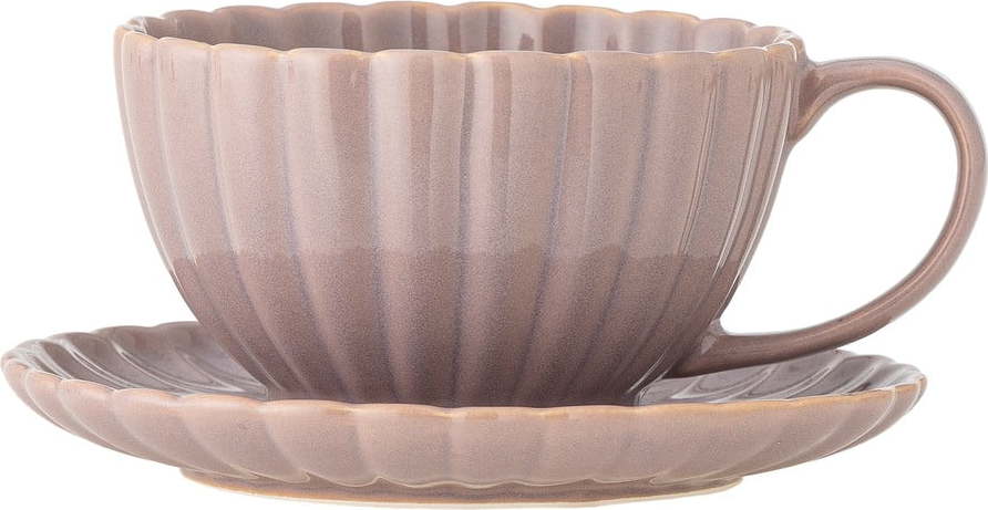 Světle růžový šálek na cappuccino z kameniny 220 ml Latina – Bloomingville Bloomingville