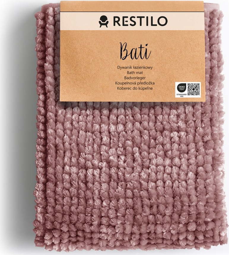 Růžová koupelnová předložka 60x90 cm Bati – Restilo Restilo