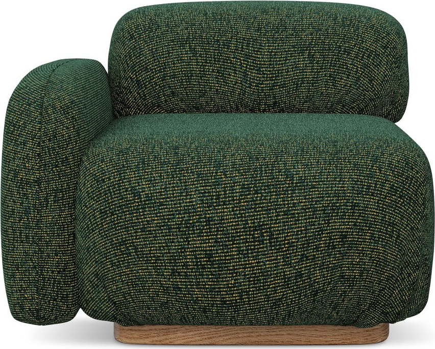 Tmavě zelený modul pohovky (levý roh) Ailani – Makamii Makamii