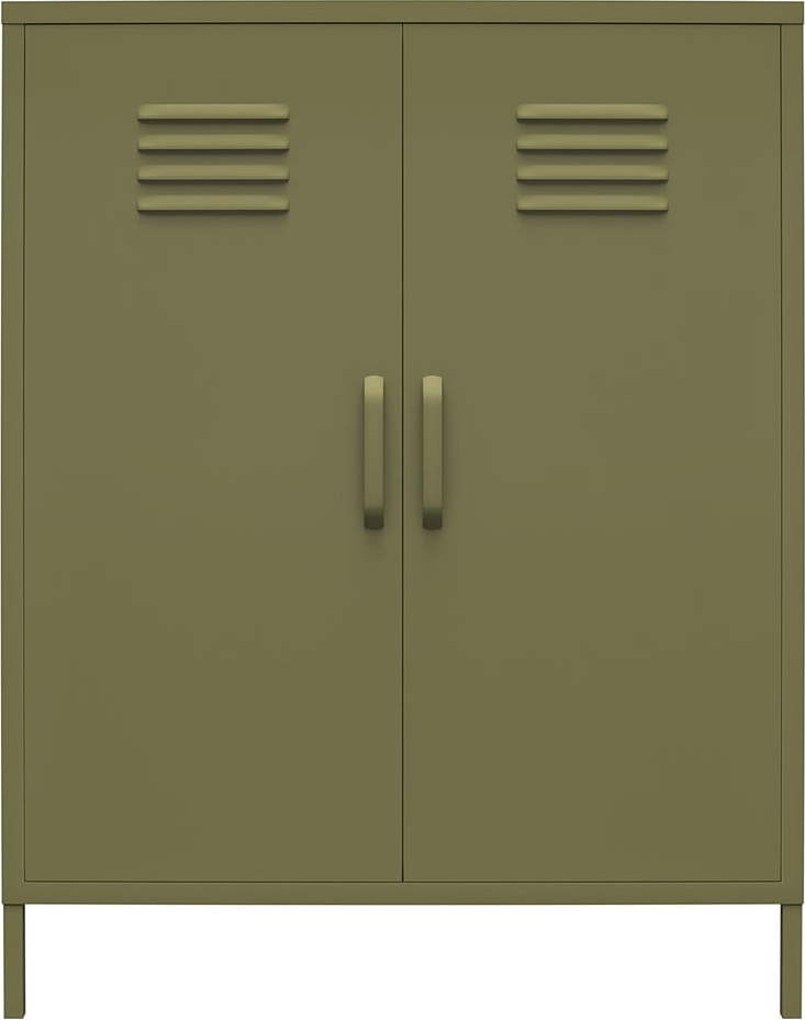 Khaki kovová skříňka 79x100x39 cm Bradford – Støraa Støraa