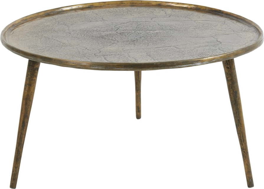 Kovový kulatý konferenční stolek v bronzové barvě ø 67