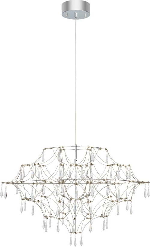 LED závěsné svítidlo ve stříbrné barvě ø 80 cm Efesos – Markslöjd Markslöjd