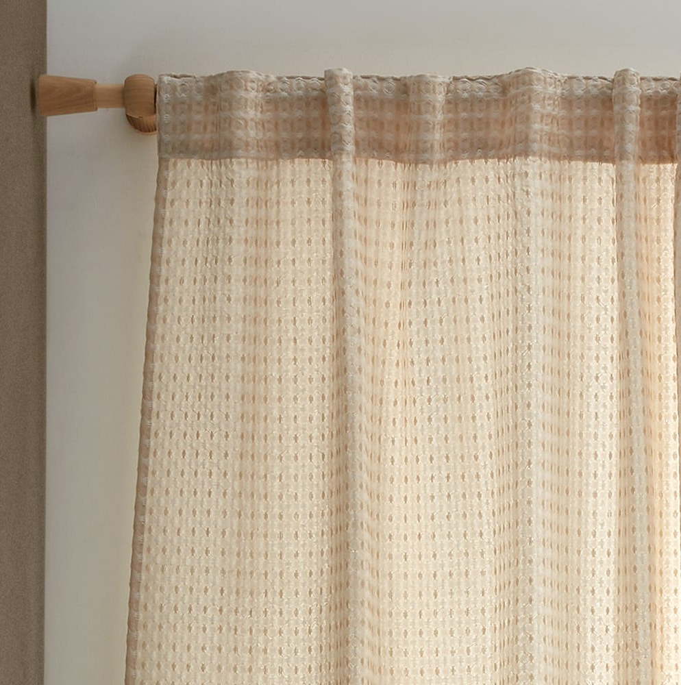 Béžová záclona 140x183 cm Muscat Waffle – Pineapple Elephant Pineapple Elephant