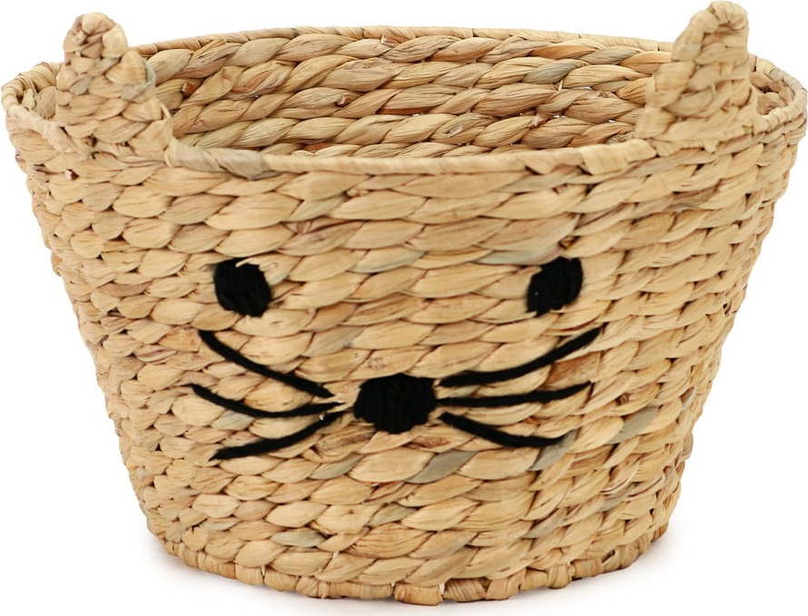 Dětský koš na hračky z vodního hyacintu v přírodní barvě ø 35x26 cm Cat – Compactor Compactor
