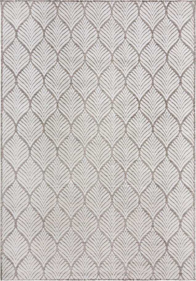Vnitřní a venkovní koberec slonovinový 200x290 cm Elm Leaf – Flair Rugs Flair Rugs
