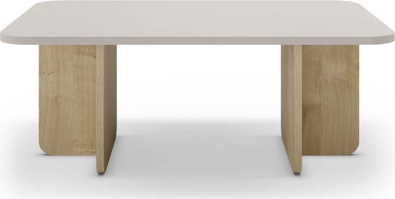 Konferenční stolek v dekoru dubu v krémovo-přírodní barvě 56x100 cm Hillary – Marckeric Marckeric