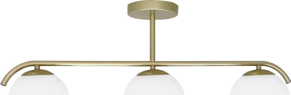 Stropní svítidlo se skleněným stínidlem v bílo-zlaté barvě 15x69 cm Amadeo – Candellux Lighting Candellux Lighting