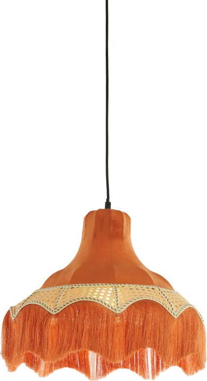 Oranžové závěsné svítidlo s textilním stínidlem ø 40 cm Mizia – Light & Living Light & Living